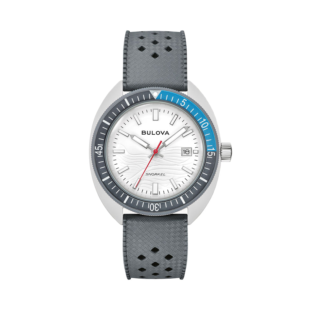 Bulova Snorkel Great White Shark 41mm - White on Rubber Strap